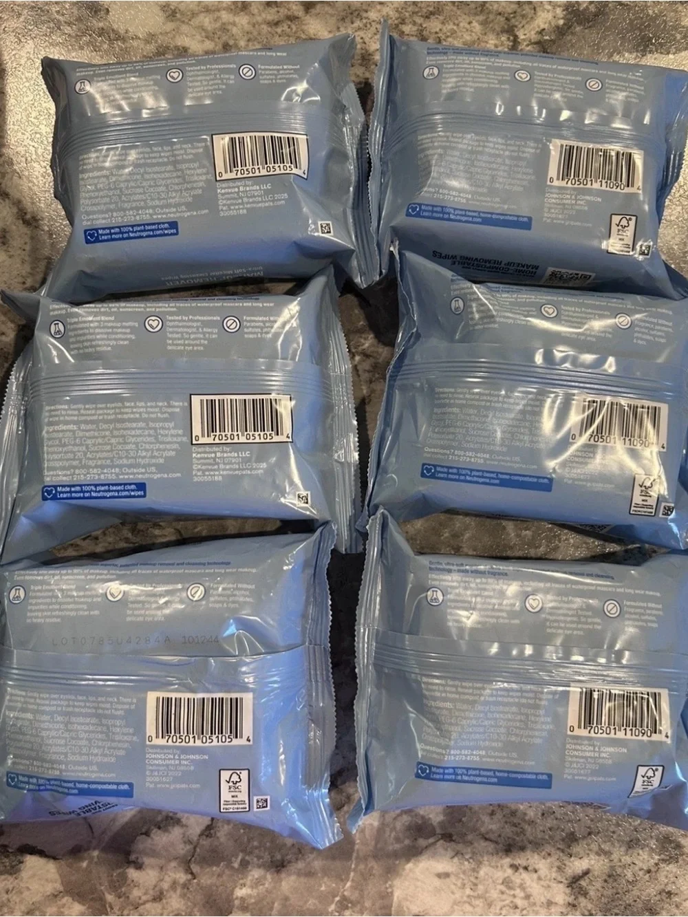 Neutrogena Makeup Remover Wipes - Light Blue Packs